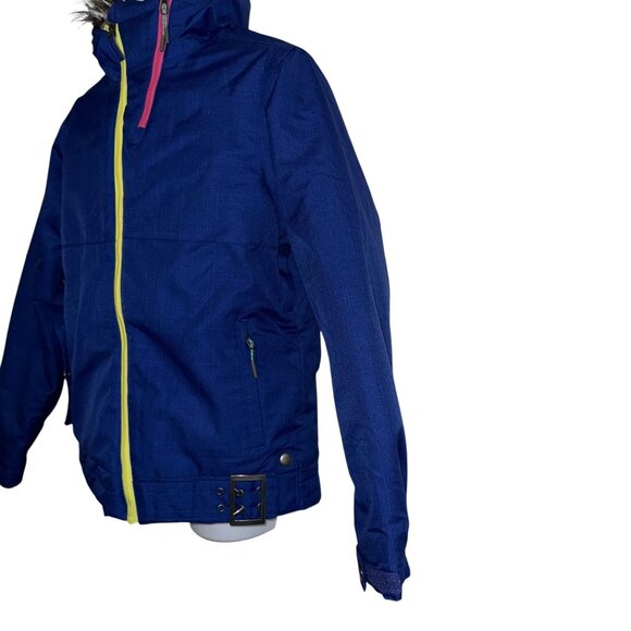 Firefly Jan Purple Winter Coat Girls M Lined Insulated Pockets Faux Fur Hoodie - Picture 5 of 10